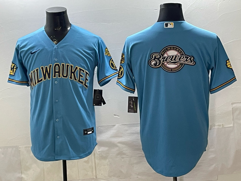 Men 2026 Milwaukee Brewers blank blue Game Nike MLB Jersey 0403004->milwaukee brewers->MLB Jersey